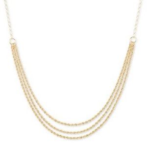 Triple-Strand Rope Chain Necklace 14k gold